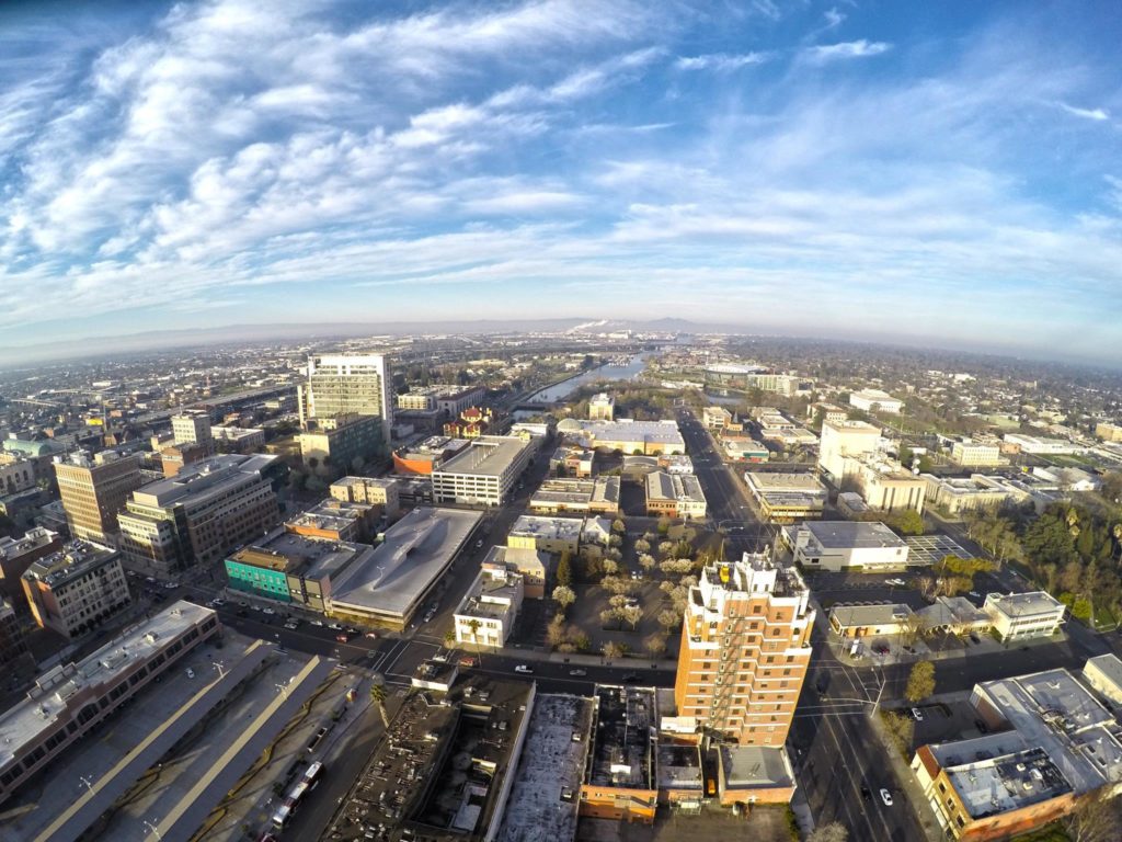 High view of Stockton