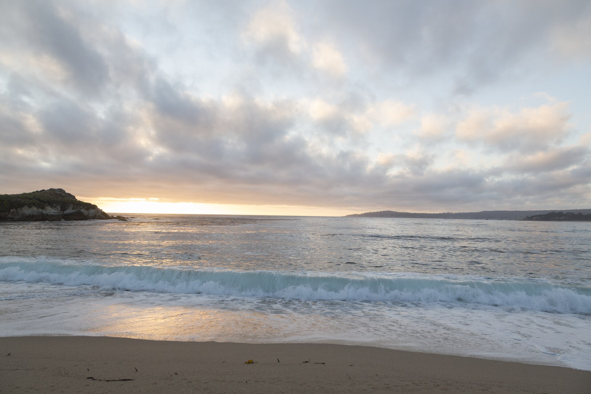 Sunset over the Pacific coast near Monterey, California