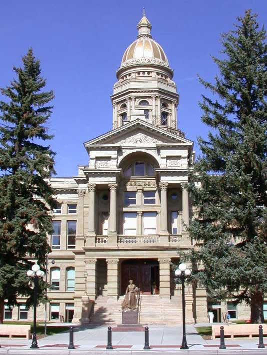 The Wyoming State Capitol building in Cheyenne