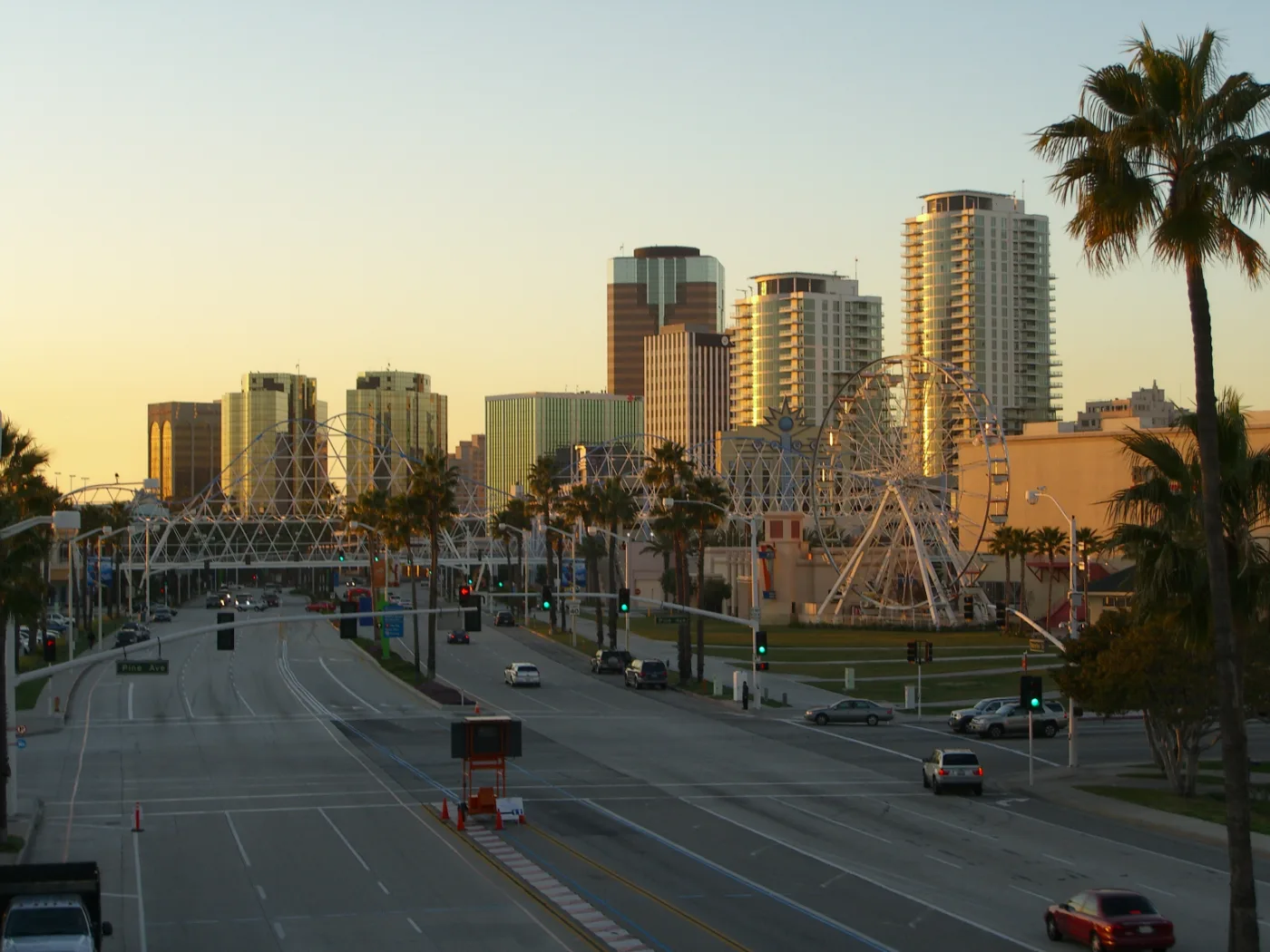 Street view in Long Beach, California